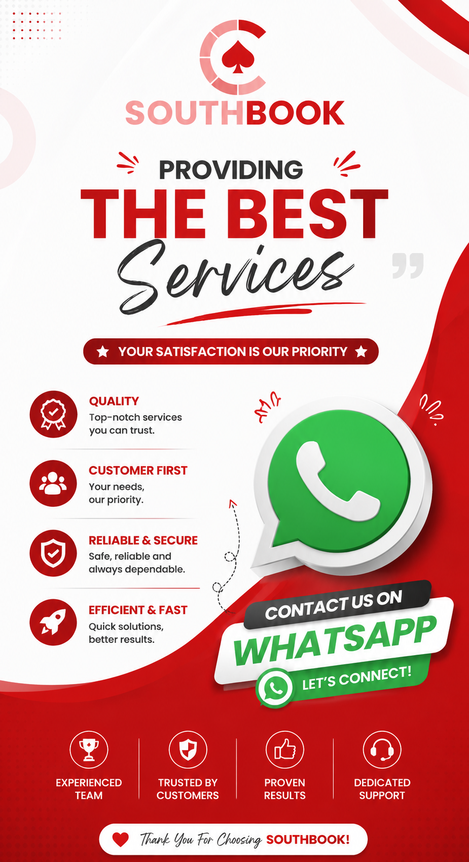 SOUTHBOOK LIVE promotional WhatsApp banner